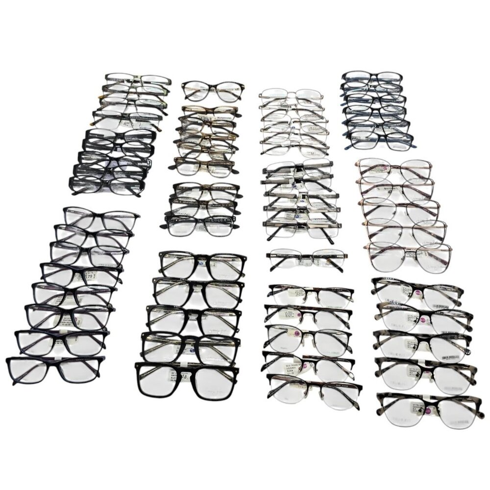 Lot Of Mixed Designer Eyeglass Frames For Prescription Or Fashion Use